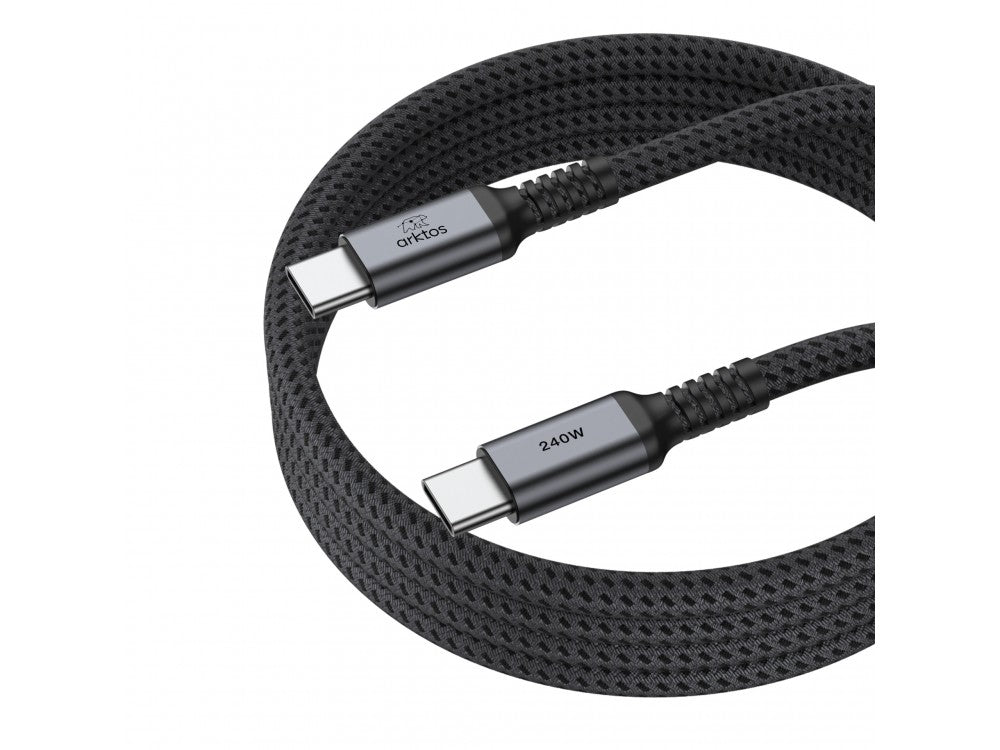 Arktos Hyperconnect USB-C to USB-C Cable 3m 240W – Nylon Braided, USB-IF Certified, Silver – view 7