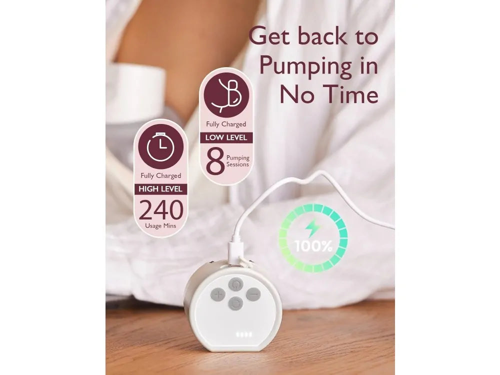 Momcozy S12 Pro Hands-Free Double Electric Breast Pump – 3 Modes, 9 Intensity Levels, Cozy White – view 7