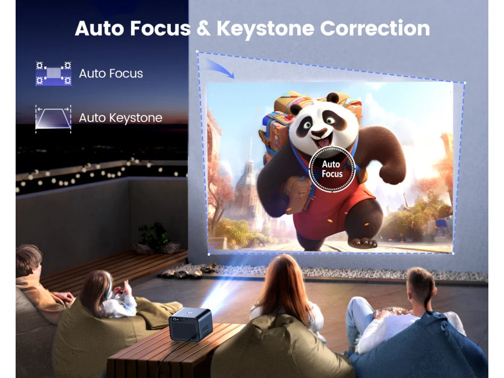WiMiUS K9 Smart Projector 1080p/60Hz 700 ANSI Lumens with Netflix, WiFi 6, Bluetooth & Dolby Audio – view 7