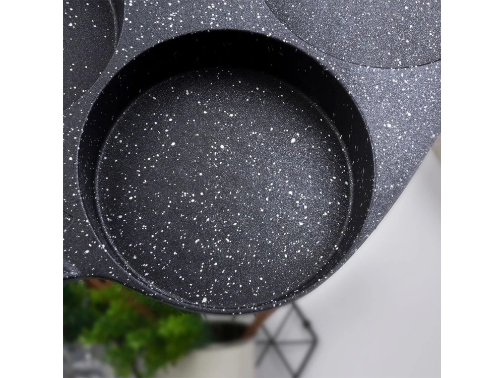 Vilde Premium Four-Cup Egg Pan 19cm Aluminium with Granite Non-Stick Coating – view 7