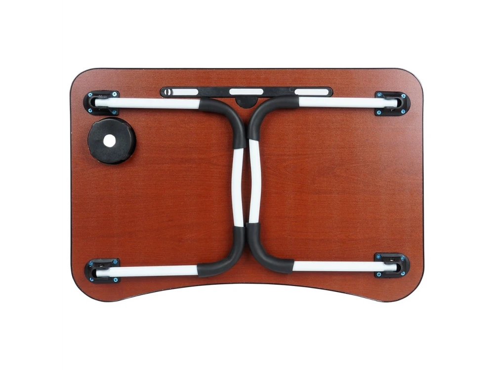 Vilde Laptop Desk with Cup & Tablet Holder – Portable Lap Tray, Grey – view 8