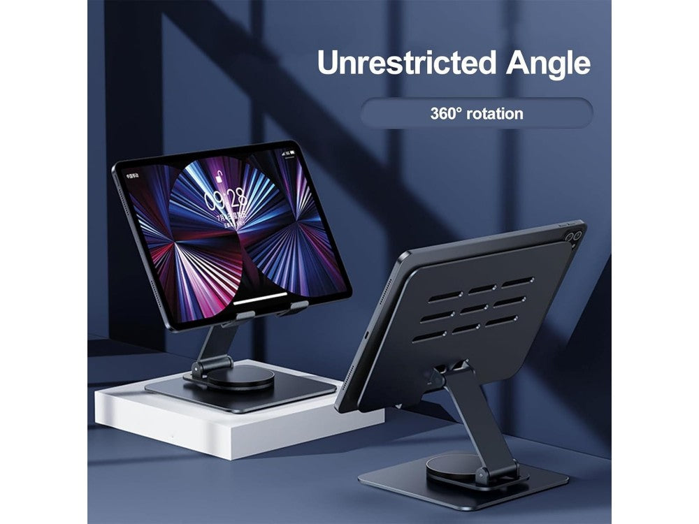 AJ Ergonomic Folding Laptop/Tablet Stand – Aluminum, 360° Rotation, up to 12" – view 8