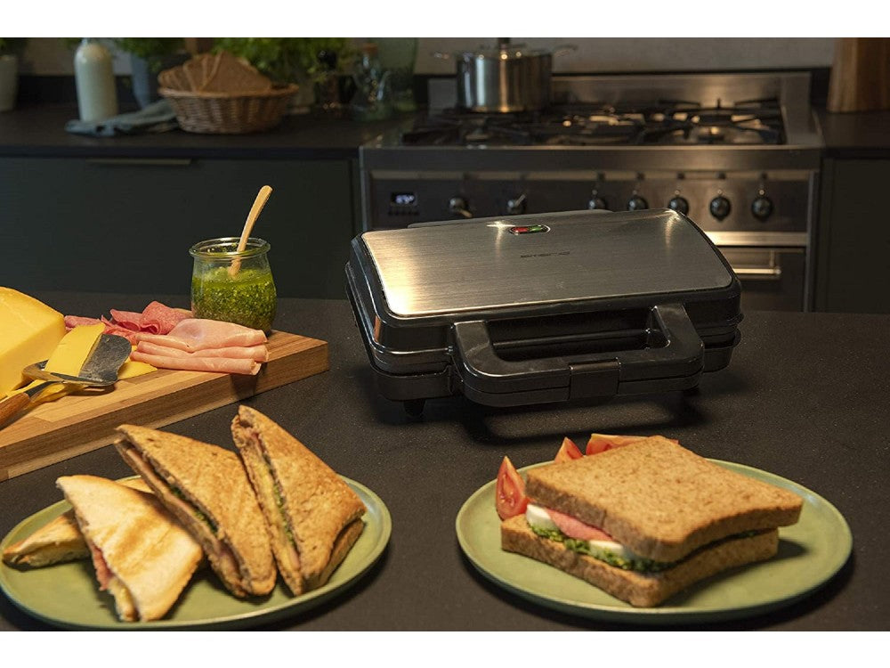 Emerio ST-109562.17 XXL Sandwich Toaster 900W Non-Stick for 2 Toasts – Black – view 8