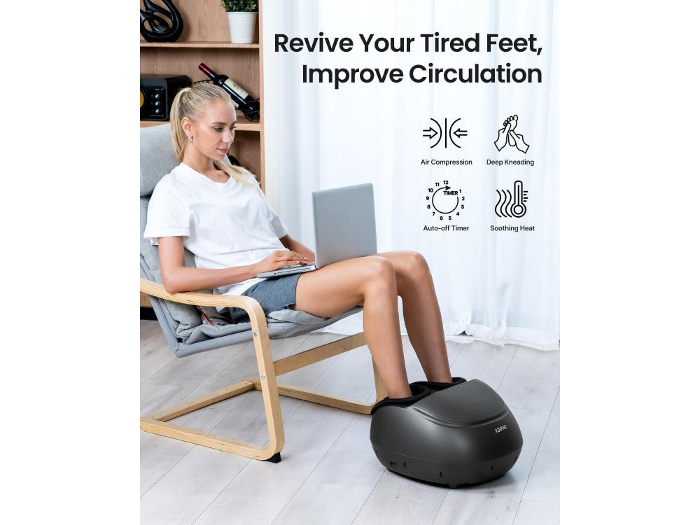 Renpho Shiatsu Foot Massager with Heat – 3 Kneading + 3 Pressure Levels, Touchscreen, Black – view 8
