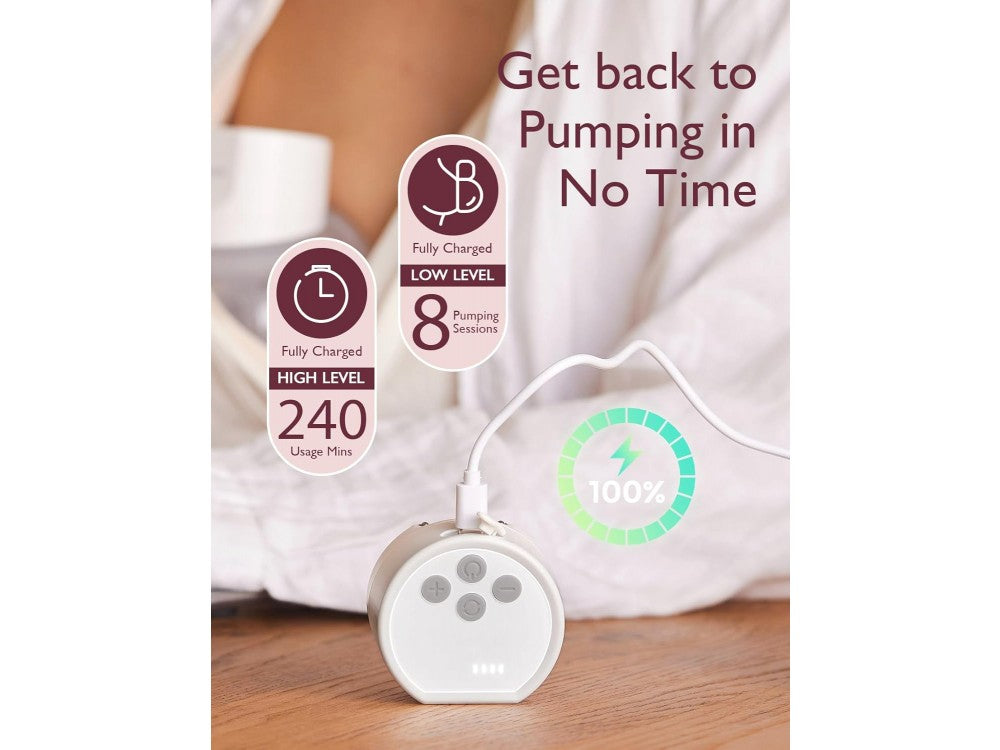 Momcozy S12 Pro Hands-Free Double Electric Breast Pump – 3 Modes, 9 Intensity Levels, Cozy White – view 8