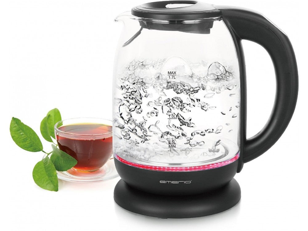 Emerio Glass Kettle 1.7L 2200W – LED, Temperature Selector 60-100°C, BPA-free – view 8