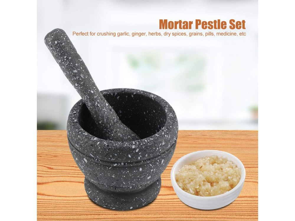 AJ Mortar & Pestle Set – Food-Safe Plastic, 10x9cm, Grey – view 8