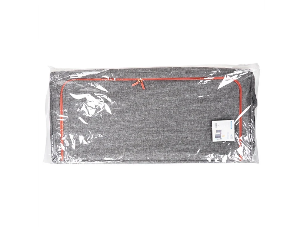 Vilde Fabric Storage Bag 68L 95×45×16cm with 2 Openings, Window & Metal Frame – Grey – view 8