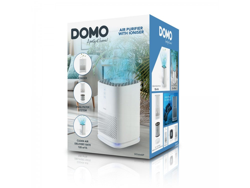 DOMO Air Purifier – HEPA + Active Carbon + Ioniser, Timer, LED, 20m² – view 8