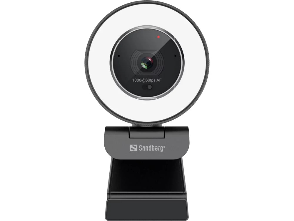 Sandberg Streamer Pro Elite 2K Webcam – LED Ring Light, Stereo Mic, ePTZ, Remote, White – view 8