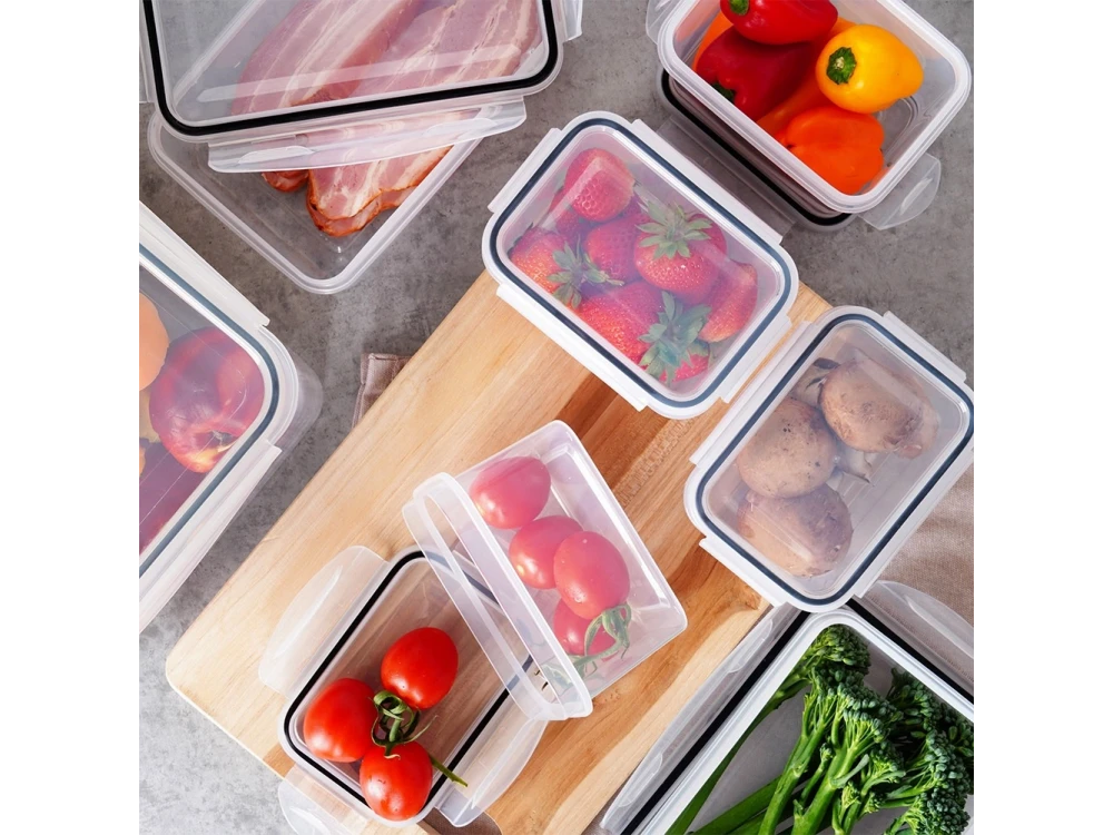Vilde Food Storage Containers Set of 7 – BPA-Free, Airtight, 670ml to 8200ml, Clear with Carry Handle – view 8