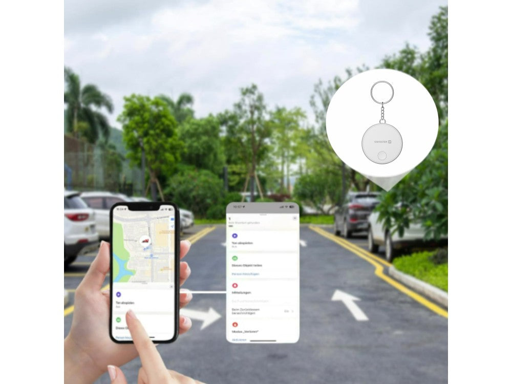 Swissten Ultra Slim Find Tag – Apple Find My Smart Locator, IP45, White – view 8