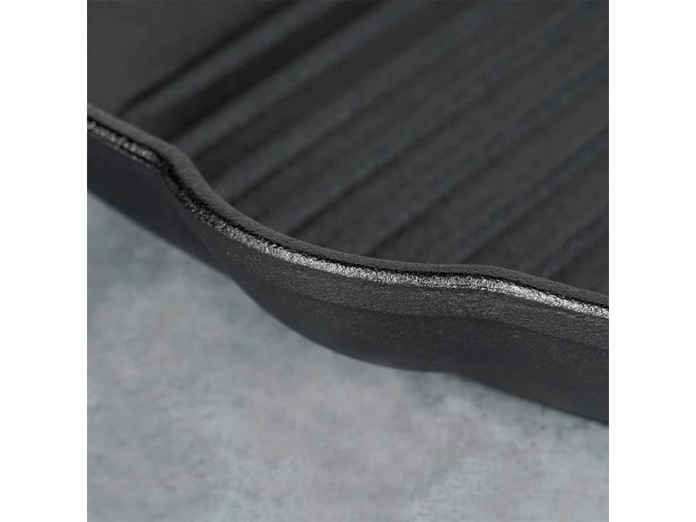 Vilde Premium Cast Iron Grill Pan 28 cm – Ridged Square Pan, Silicone Handle Grip – view 8