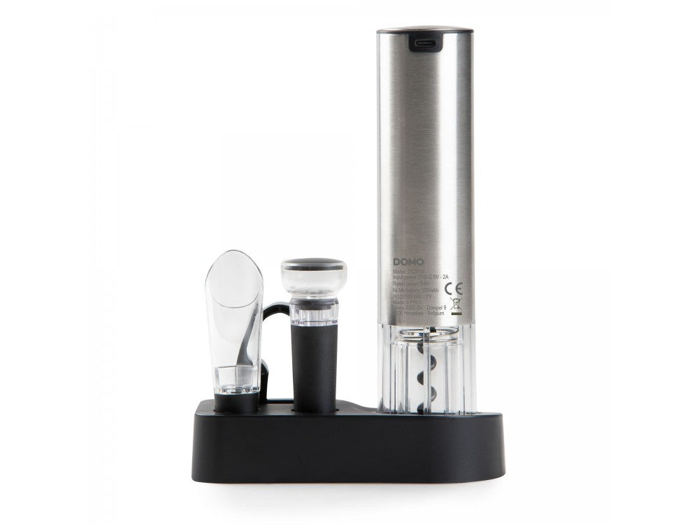 DOMO Electric Corkscrew Wine Opener 5-Piece Set – USB-C, LED Light – view 8