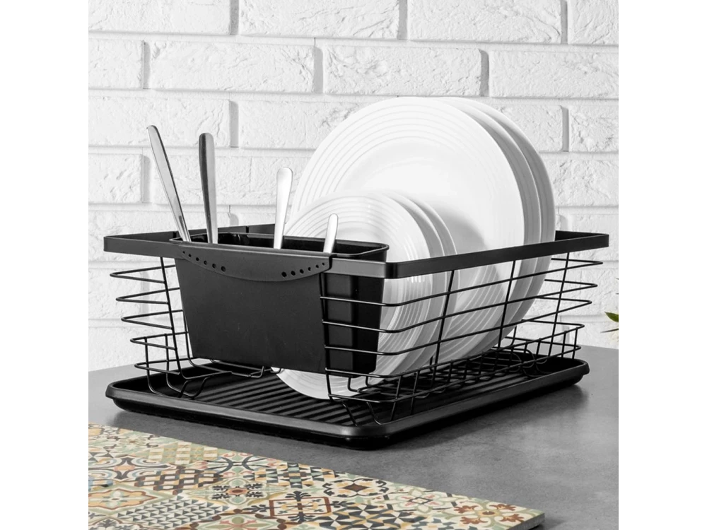Vilde Dish Drying Rack Metal 36×30×14.5cm – Industrial Black – view 8