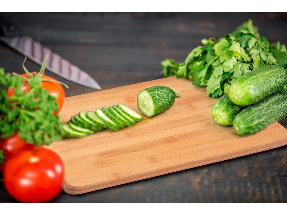 AJ Wooden Chopping Board – Bamboo, 2-in-1 Cut & Serve 36x26cm – view 8