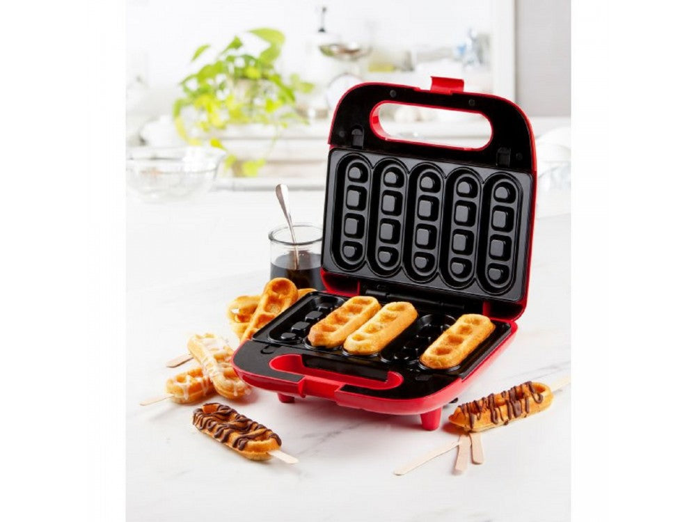 DOMO Snack Party 5-in-1 – Toaster / Snack Maker, 5 Removable Plates, PFAS-free, Red – view 8