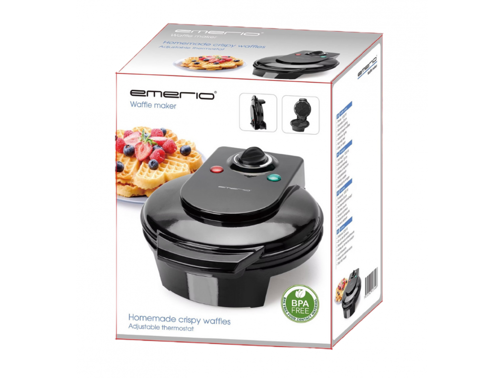Emerio Waffle Maker 1200W – 5 Heart-Shaped Waffles, Adjustable Thermostat, BPA-Free – view 9