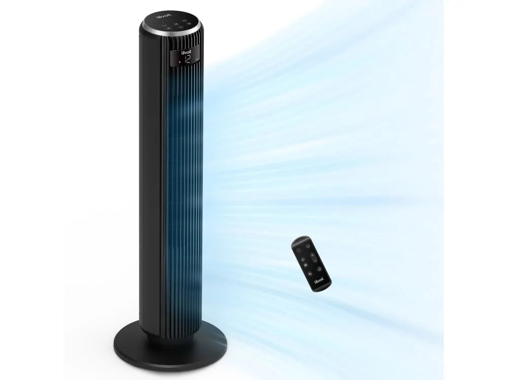 Levoit TempSense 36 Tower Fan 92cm – DC Motor 20dB, 12 Speeds, 90° Oscillation, Remote & Timer – view 9