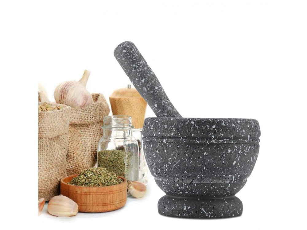 AJ Mortar & Pestle Set – Food-Safe Plastic, 10x9cm, Grey – view 9