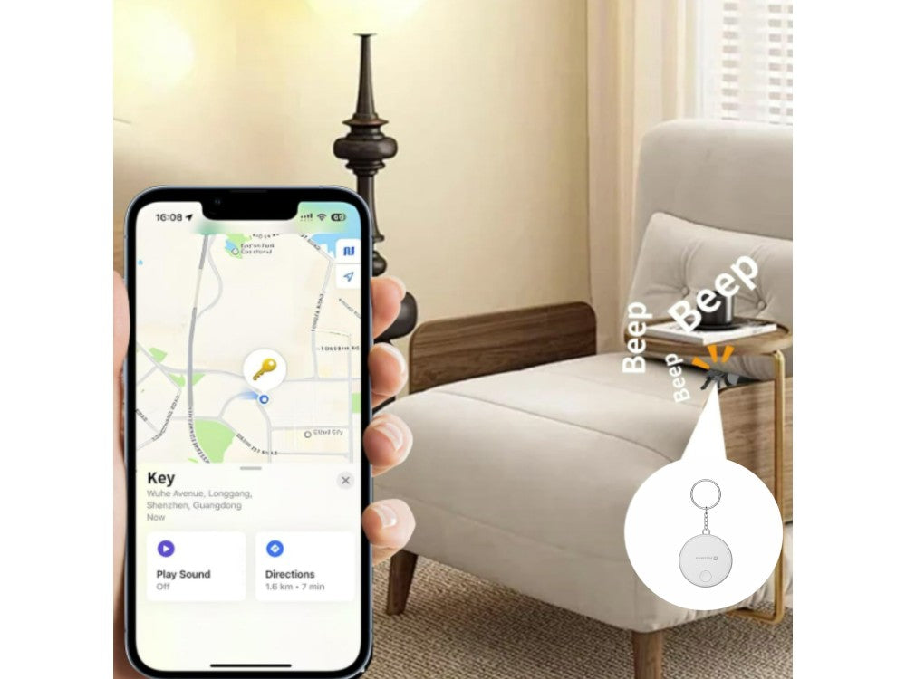 Swissten Ultra Slim Find Tag – Apple Find My Smart Locator, IP45, White – view 9