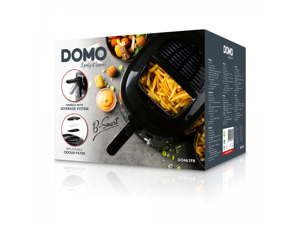 DOMO Deep Fryer B-Smart 2.5L 1800W – Viewing Window, Odour Filter, Cool-Touch, Black – view 9
