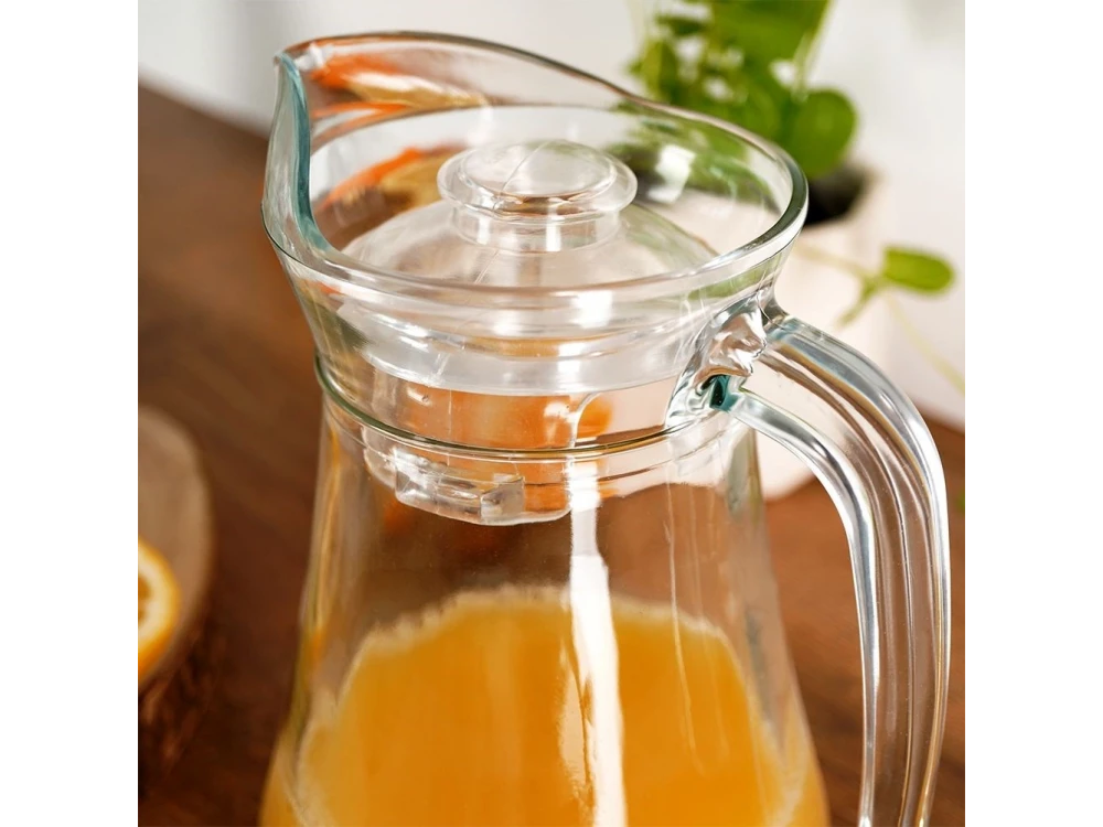 Vilde Glass Serving Pitcher 1400ml – With Lid, Dishwasher Safe – view 9