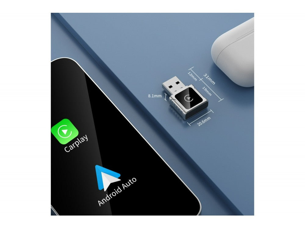 Swissten Wireless CarLink Adapter – Apple CarPlay & Android Auto, Bluetooth 5.3, Wi-Fi 5.8GHz – view 9