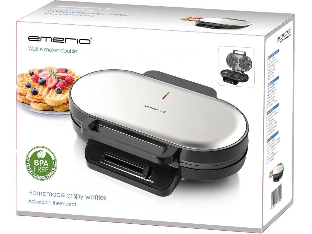Emerio Heart-Shape Waffle Maker 1200W with Adjustable Temperature for 10 Waffles – BPA-Free – view 9