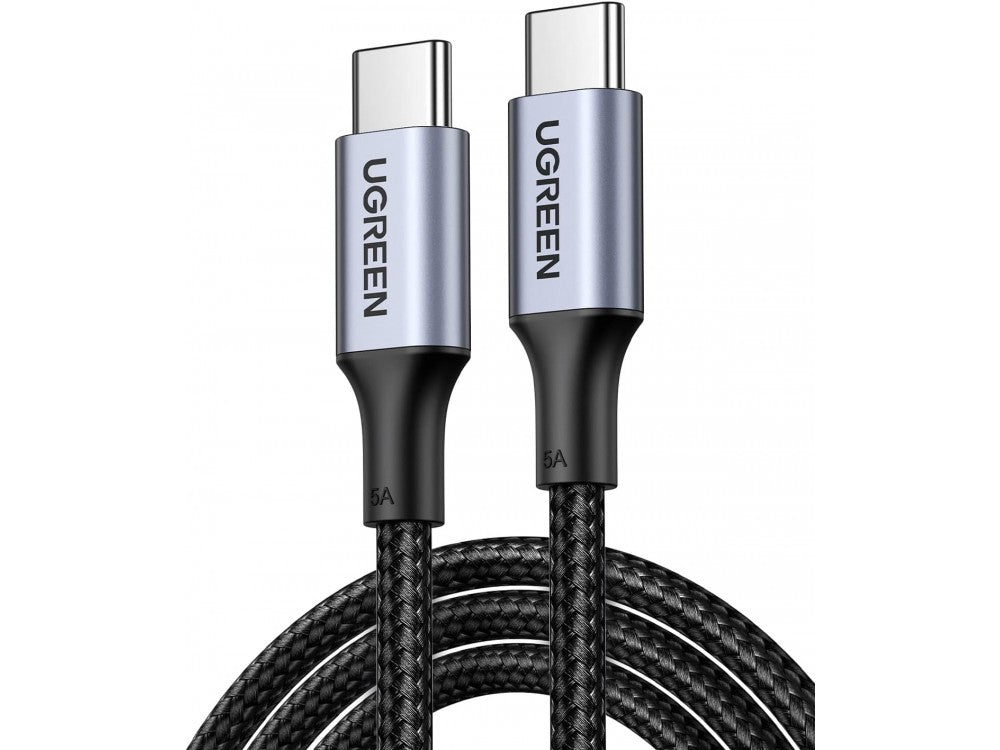 Ugreen USB-C to USB-C Cable 1m – 100W PD 3.0 / QC 4.0, Nylon Braided, Aluminium, Black – view 9