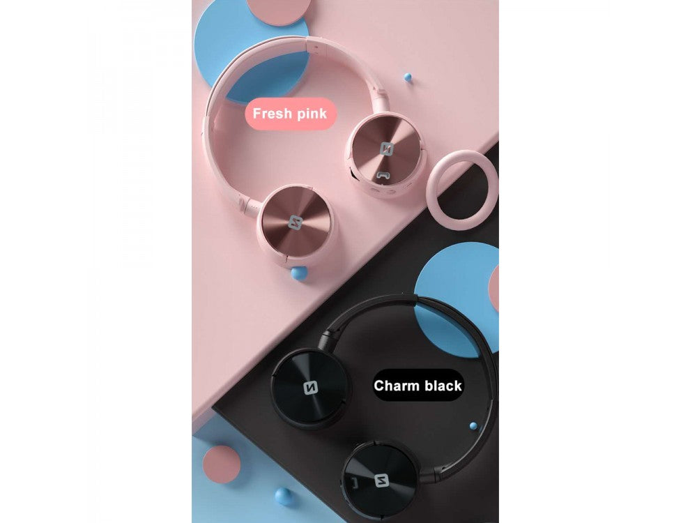 Swissten Trix Bluetooth Headphones with FM Radio & microSD – Pink – view 9