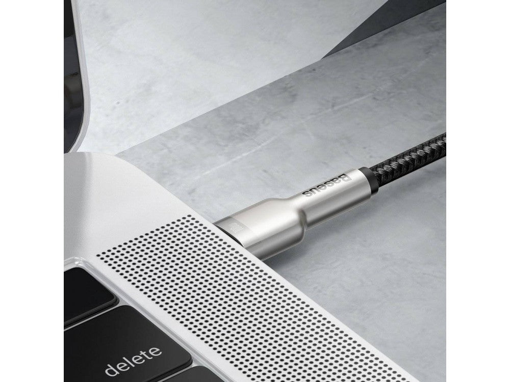 Baseus Cafule Metal USB-C to USB-C Cable 5A 100W 2m – Braided, Black/Grey – view 9