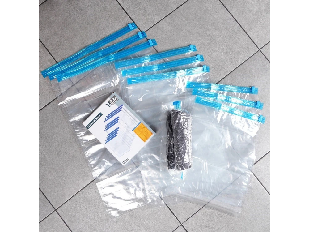 Vilde Vacuum Storage Bags Set of 10 – 3 Sizes for Clothes & Bedding, Transparent – view 10