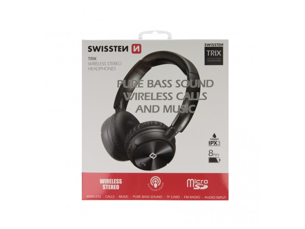 Swissten Trix Bluetooth Headphones with FM Radio & microSD – Black – view 10