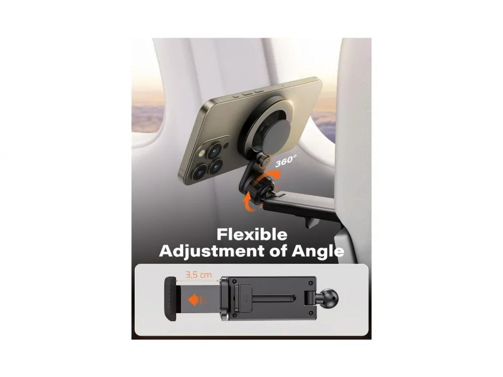 Swissten Universal MagSafe Holder – Magnetic Phone Mount with Adjustable Clamp up to 35mm, Black – view 10