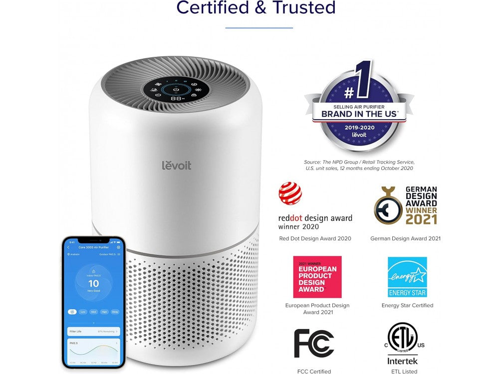 Levoit Core 300S Smart Air Purifier – HEPA, Air Quality Sensor, App & Alexa, up to 100m² – view 11