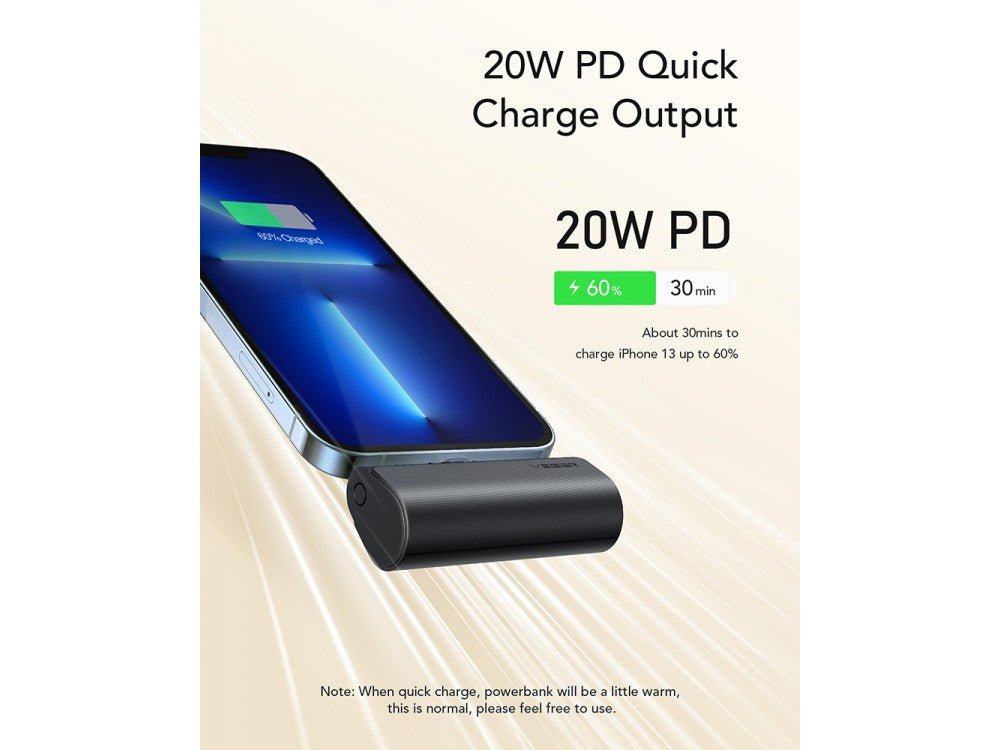 Veger V0556P Lightning Mini Power Bank 5000mAh 22.5W PD – Black – view 11