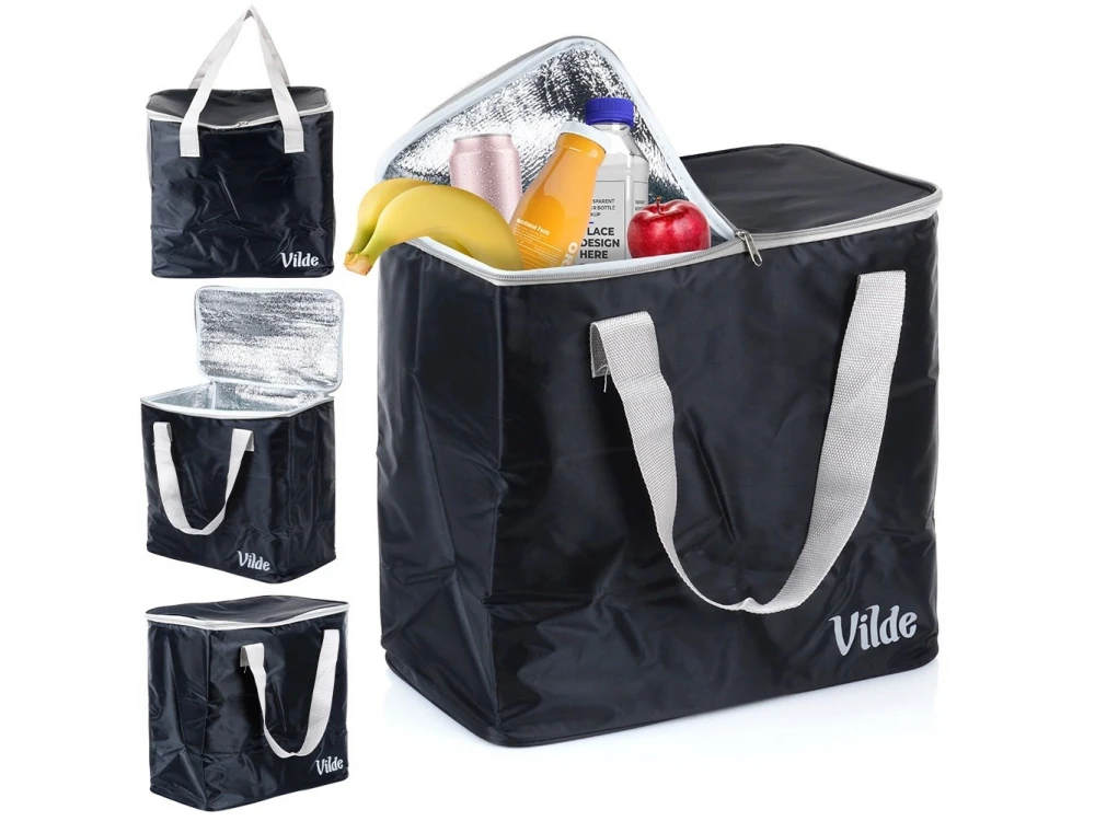 Vilde Cooler Bag 30L Insulated Shoulder Bag – Waterproof, 38.5×21.5×36cm, Black – view 11