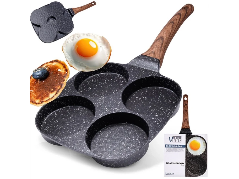 Vilde Premium Four-Cup Egg Pan 19cm Aluminium with Granite Non-Stick Coating – view 12