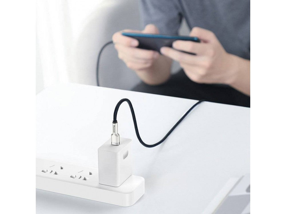 Baseus Cafule Metal USB-C to USB-C Cable 5A 100W 2m – Braided, Black/Grey – view 12