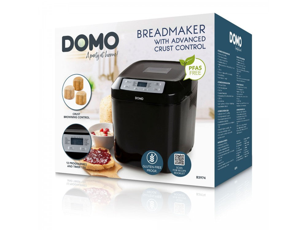 DOMO B3974 Bread Maker 1000g 12 Programs Gluten-Free PFAS-Free with 13h Timer – view 13
