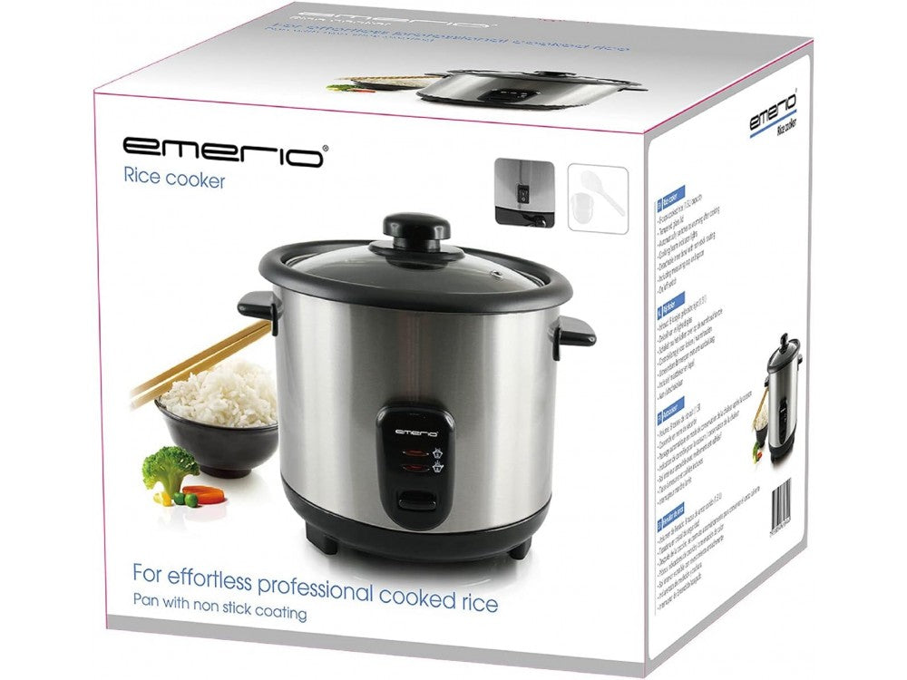 Emerio Rice Cooker 1.5L 400W with Removable Non-Stick Pot and Glass Lid – view 13