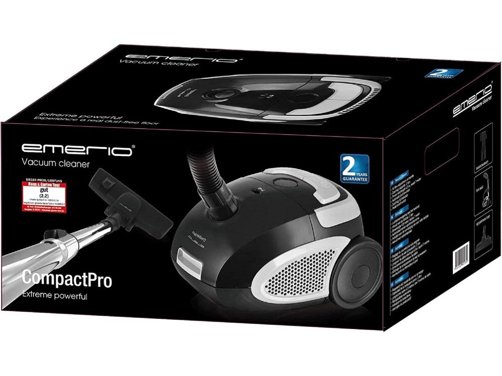 Emerio Vacuum Cleaner 800W with Bag, 2L Capacity, 80cm Telescopic Tube – Black / Grey – view 13