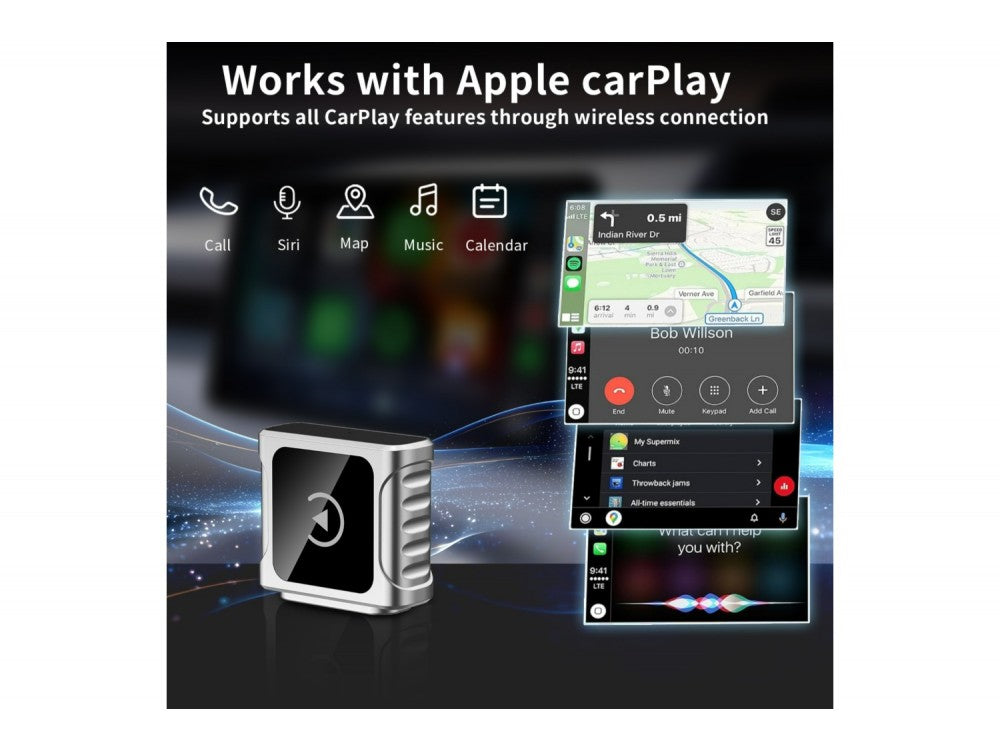 Swissten Wireless CarLink Adapter – Apple CarPlay & Android Auto, Bluetooth 5.3, Wi-Fi 5.8GHz – view 14