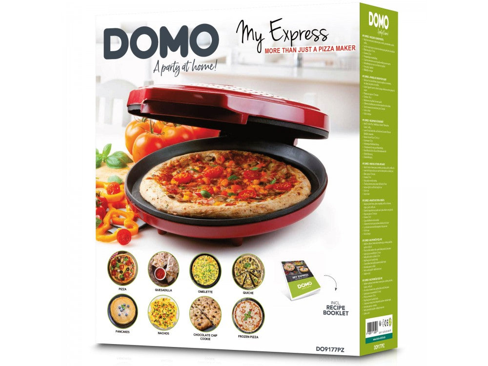 DOMO My Express Pizza Maker 1450W – 30cm Cast Iron, Red – view 14