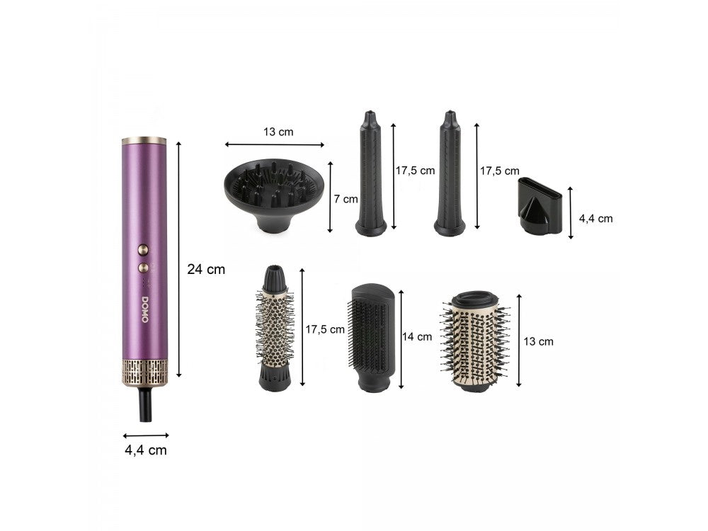DOMO Multistyler 7-in-1 Electric Air Brush 1500W – Straightener, Curler, Diffuser – view 14
