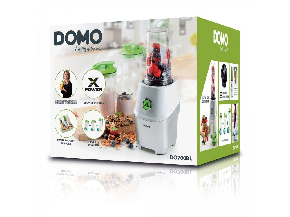 DOMO Xpower Blender DO700BL – 1000W Smoothie Blender, 3 BPA-Free Bottles (2x530+710ml), Recipe Book – view 15