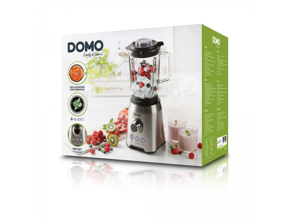 DOMO Blender 1000W 1.5L Glass Jar – 6 Blades 20,000 rpm, Variable Speed, 3 Programs – view 17