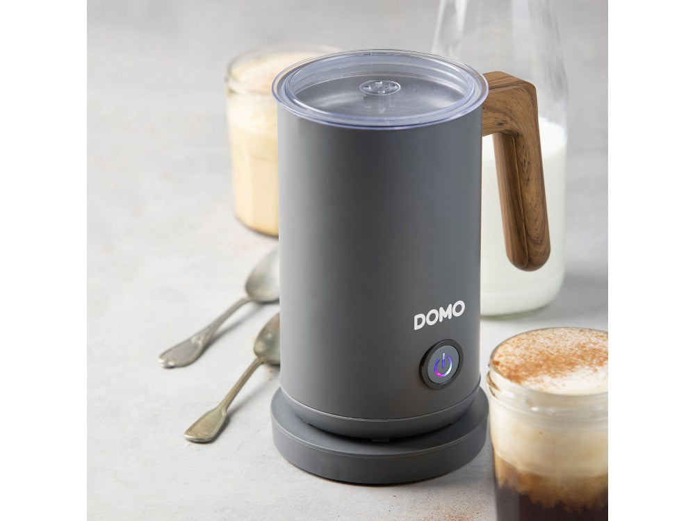DOMO Wood You Milk Frother – Hot or Cold Foam, 150ml / 300ml, Matt Grey – view 18