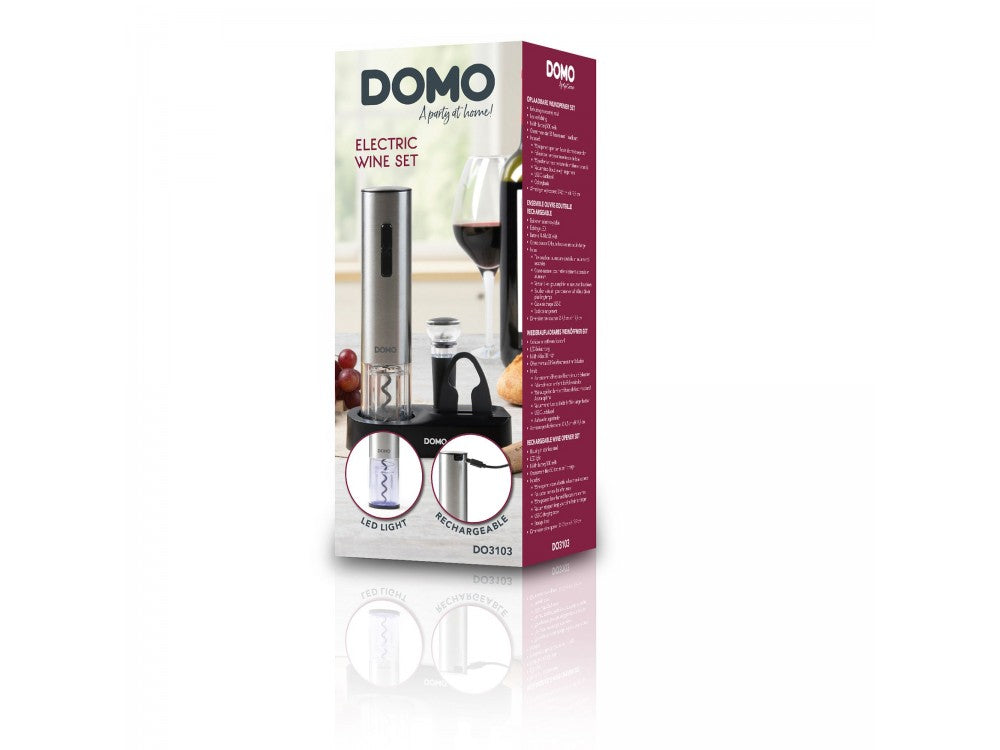 DOMO Electric Corkscrew Wine Opener 5-Piece Set – USB-C, LED Light – view 18